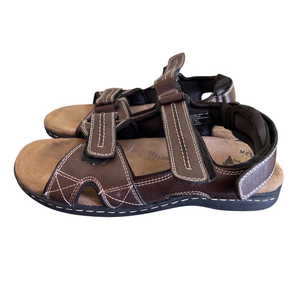 Mens Dockers Fusion Footbed Brown Sandals Sz 11M‎ aoutdoor Gorpcore Hiking Beach